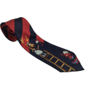 Lavar En Seco Funny Christmas Necktie Reindeer Angry Elf Winter Holiday Novelty